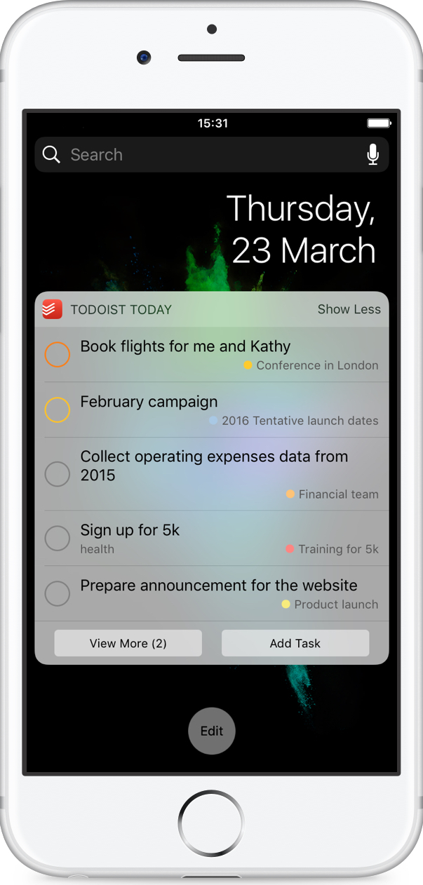 todoist widget mac