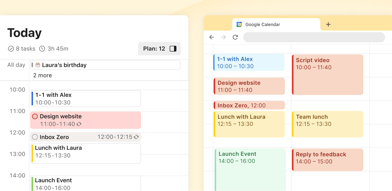 Sync scheduled Todoist tasks to your Google Calendar