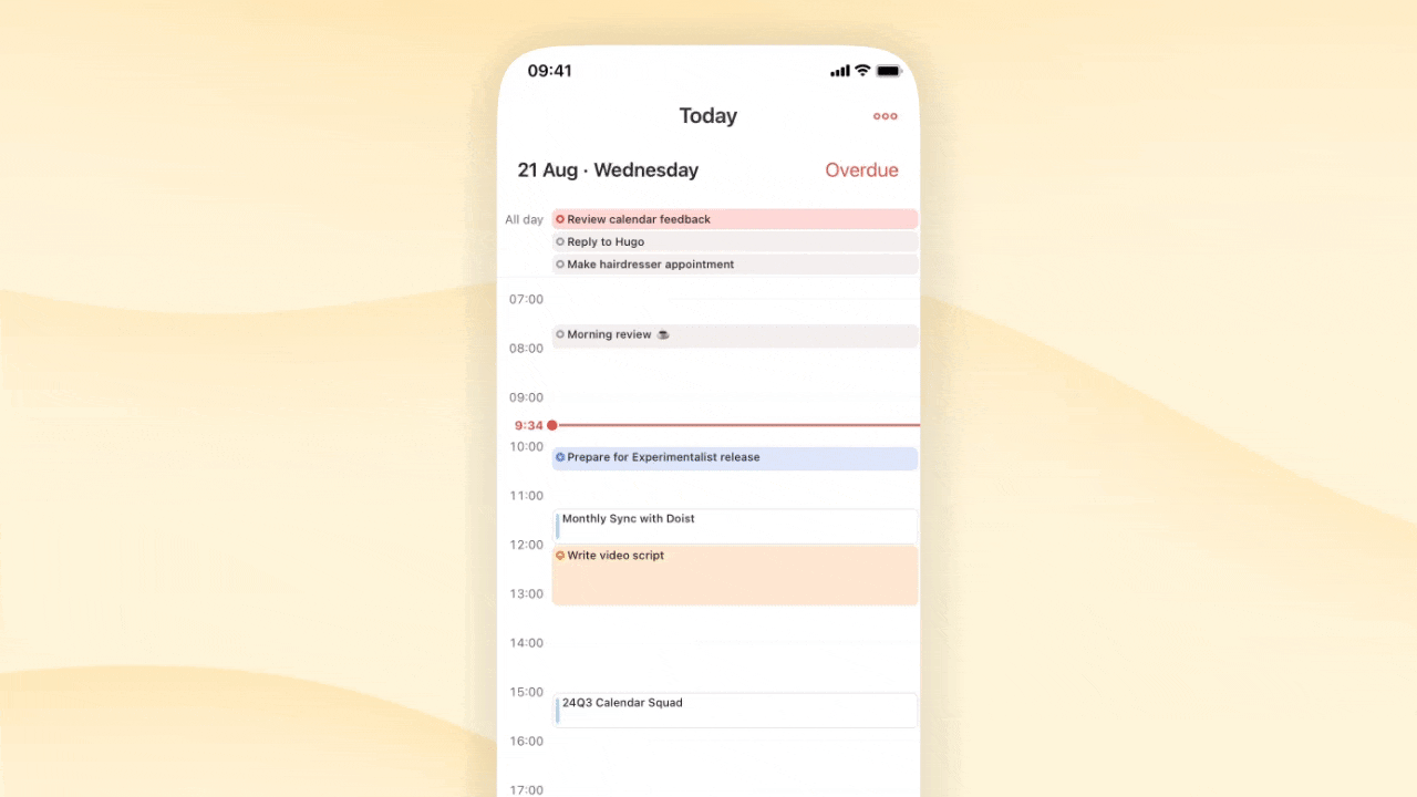 Reschedule overdue tasks on mobile