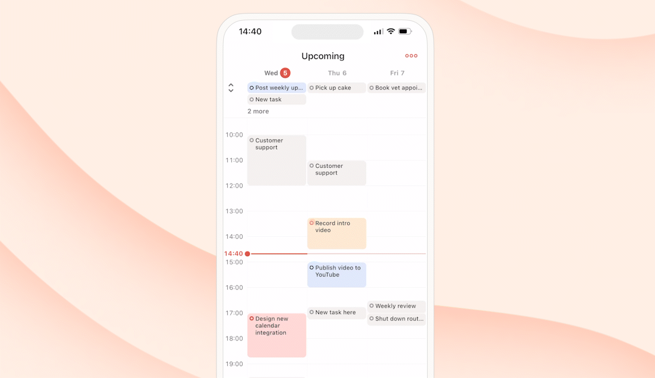 Drag and drop tasks on mobile