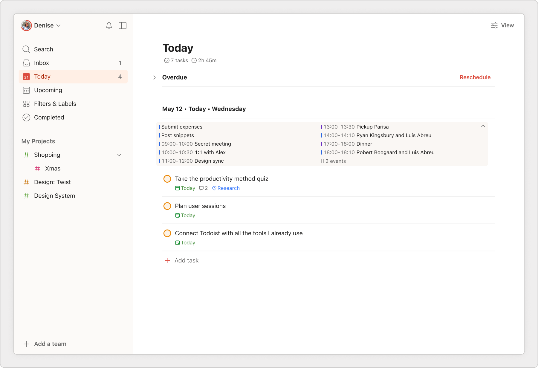 Todoist - Calendar - Events list.png