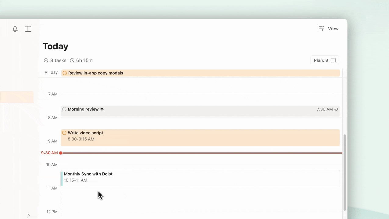 Create, drag, and adjust tasks