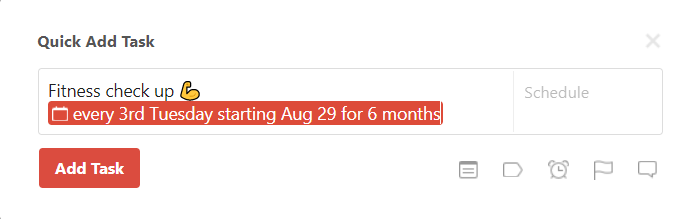 todoist postpone recurring task