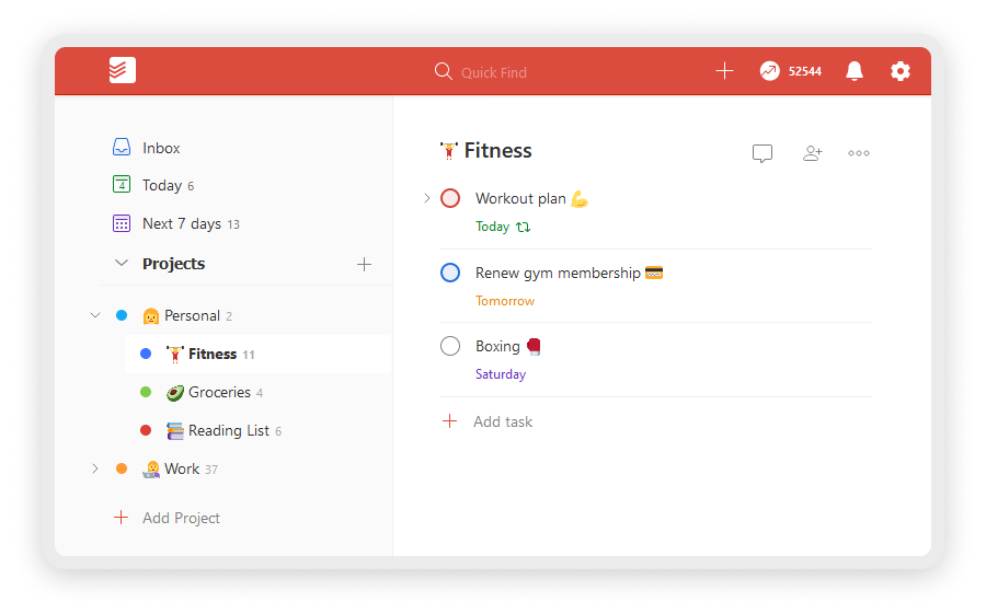 Todoist で絵文字を入力する Todoist Help