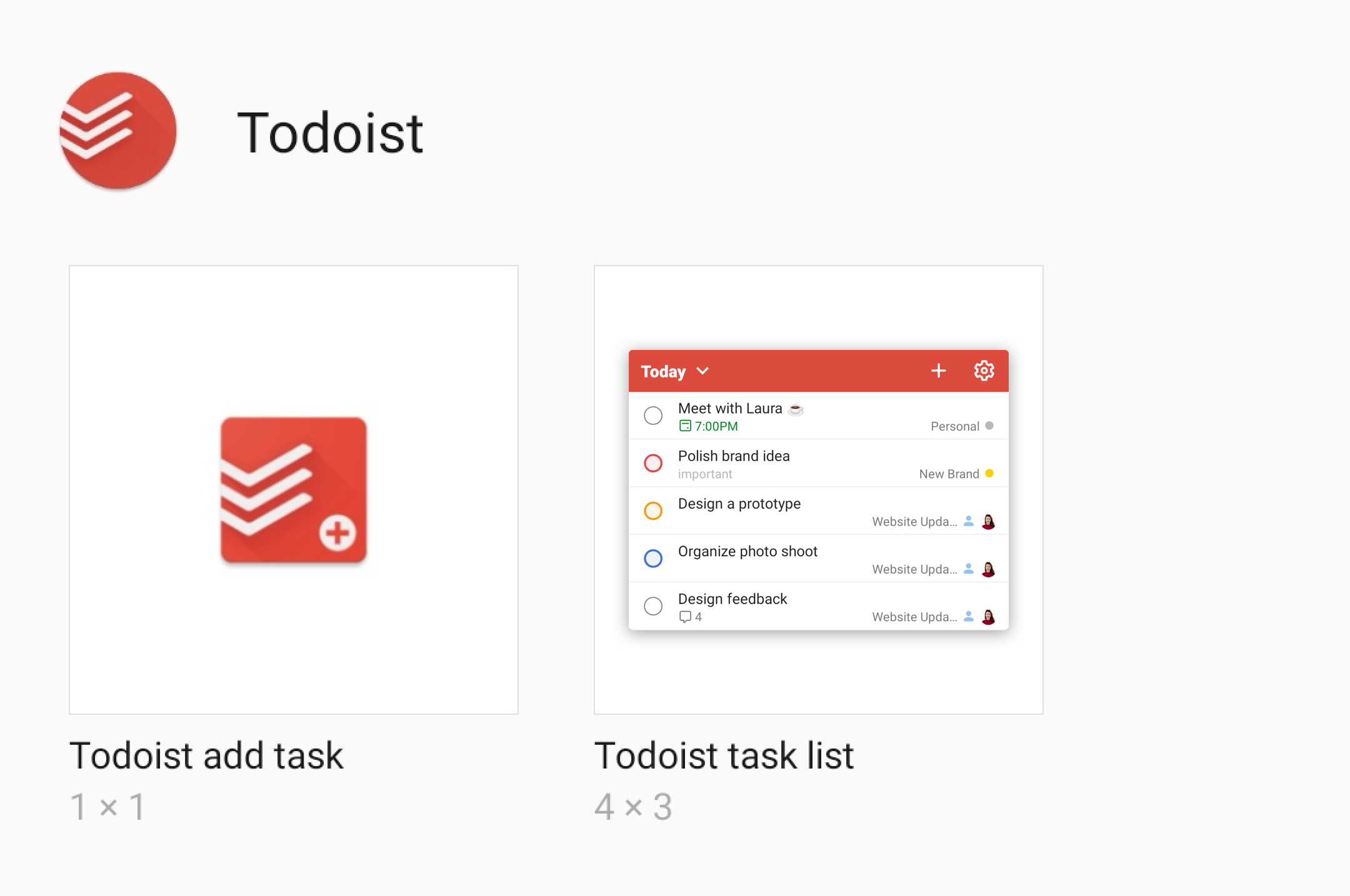 Todoist のウィジェットを Android のホーム画面に追加する Todoist Help